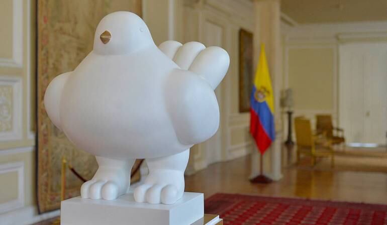 La paloma de la paz del proceso de paz