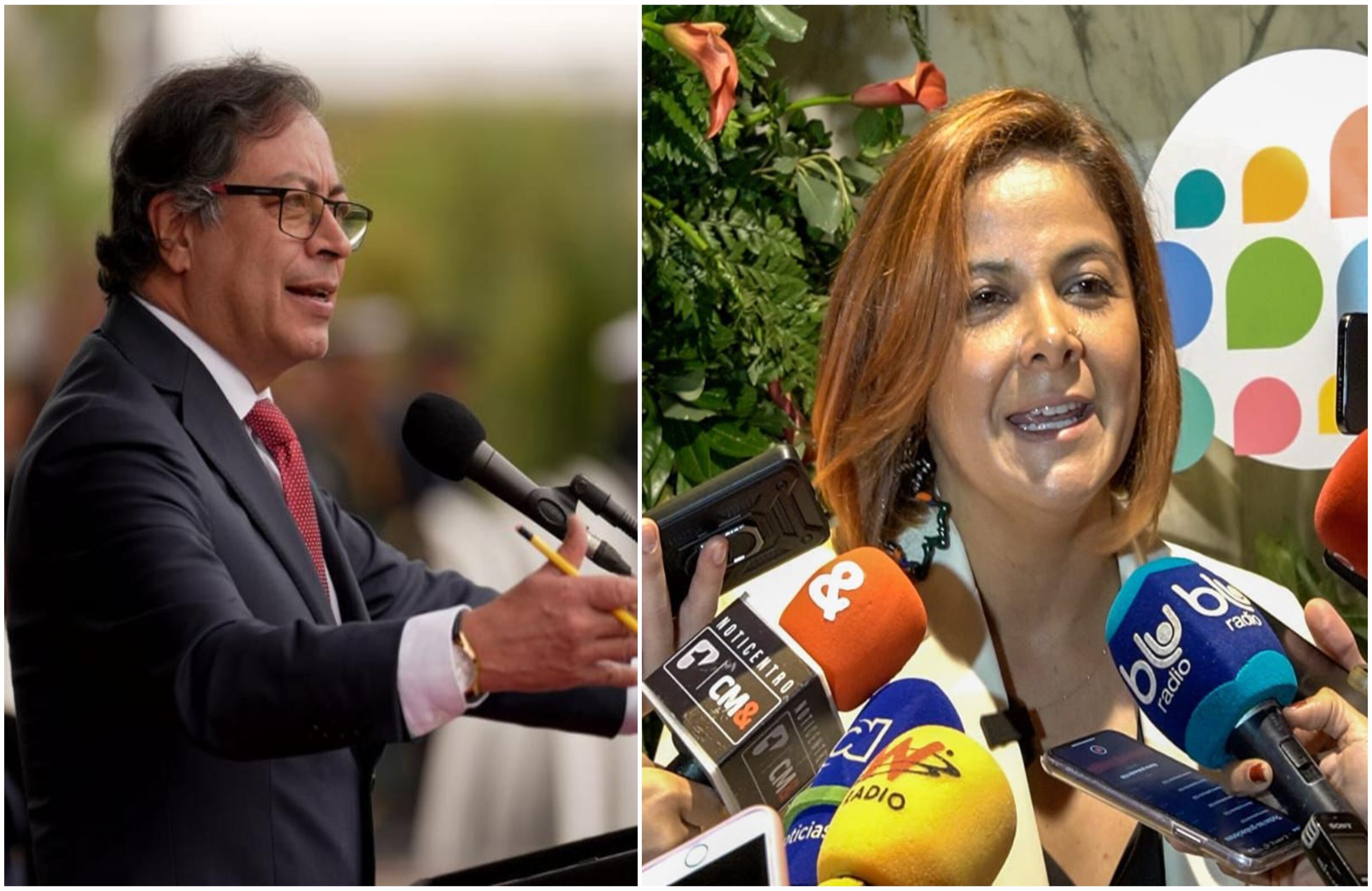 Presidente Gustavo Petro y la ministra de Agricultura Jhenifer Mojica