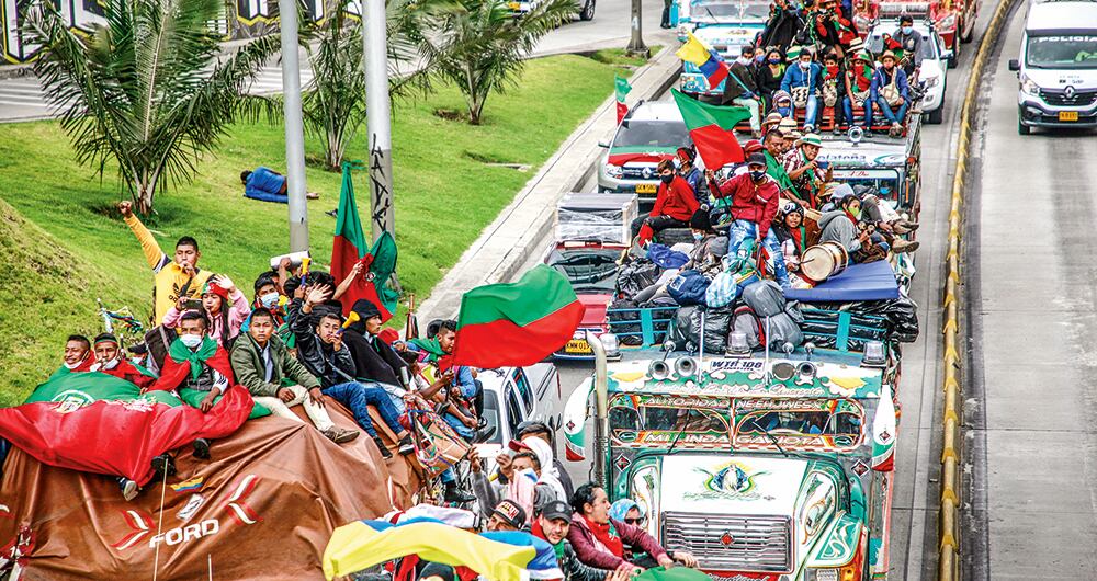 La minga salió el jueves del Cauca y viajó por tierra hasta Bogotá. Participó activamente en la posesión de Petro y se espera un gran protagonismo en el Gobierno. 