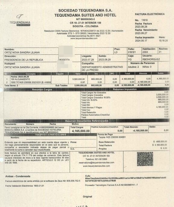 Las pruebas contra Sandra Ortiz.