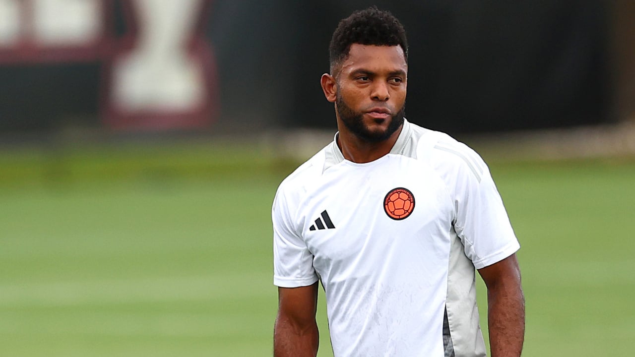 Miguel Borja en uno de sus últimos llamados con Selección Colombia.