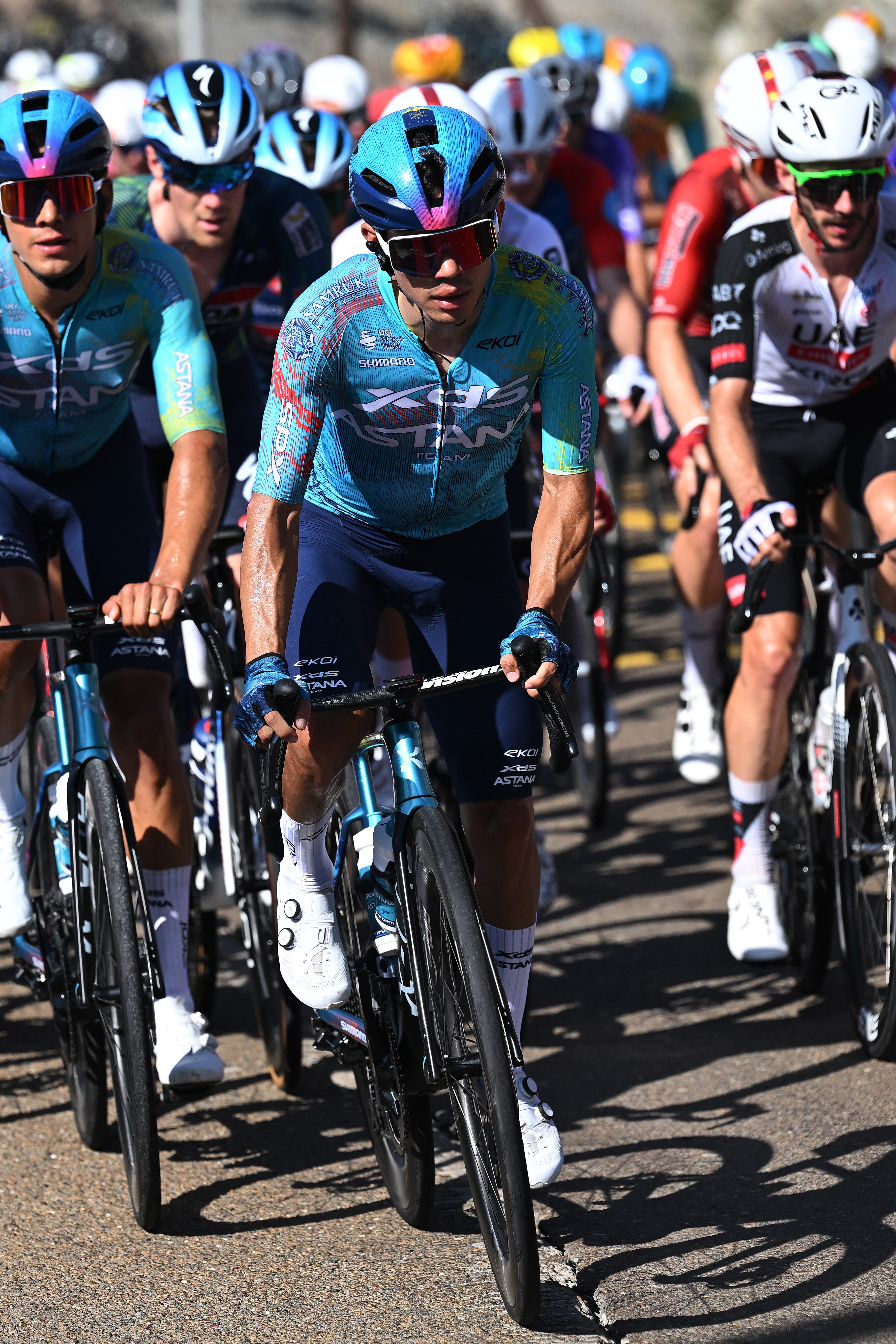 FUJAIRAH, UNITED ARAB EMIRATES - FEBRUARY 19: Harold Tejada of Colombia and Team XDS Astana competes during the 8th UAE Tour 2026, Stage 4 a 182km stage from Fujairah to Fujairah / #UCIWT / on February 19, 2026 in Fujairah, United Arab Emirates. (Photo by Tim de Waele/Getty Images)