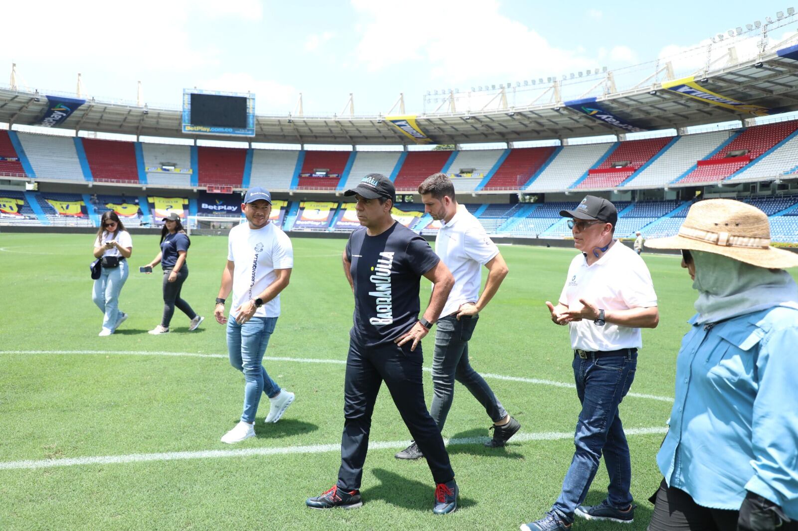 Alcalde Char en el estadio Metropolitano de Barranquilla.