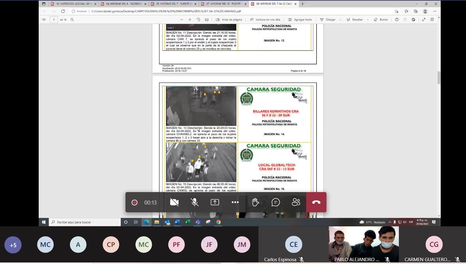 Tres personas fueron capturadas por el crimen del joven futbolista Miller Stiven Falla.