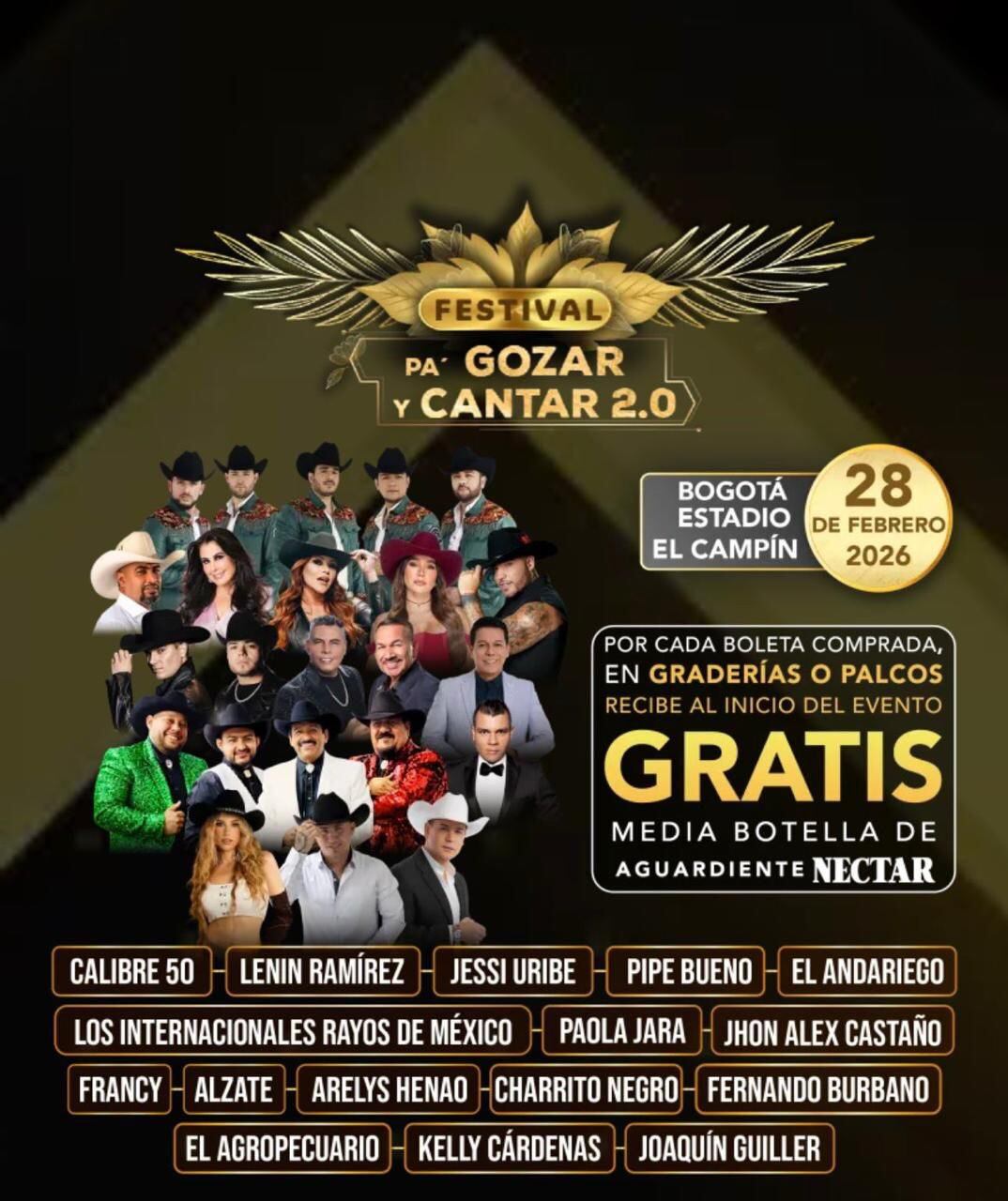 Póster del Festival pa´cantar y gozar 2.0.