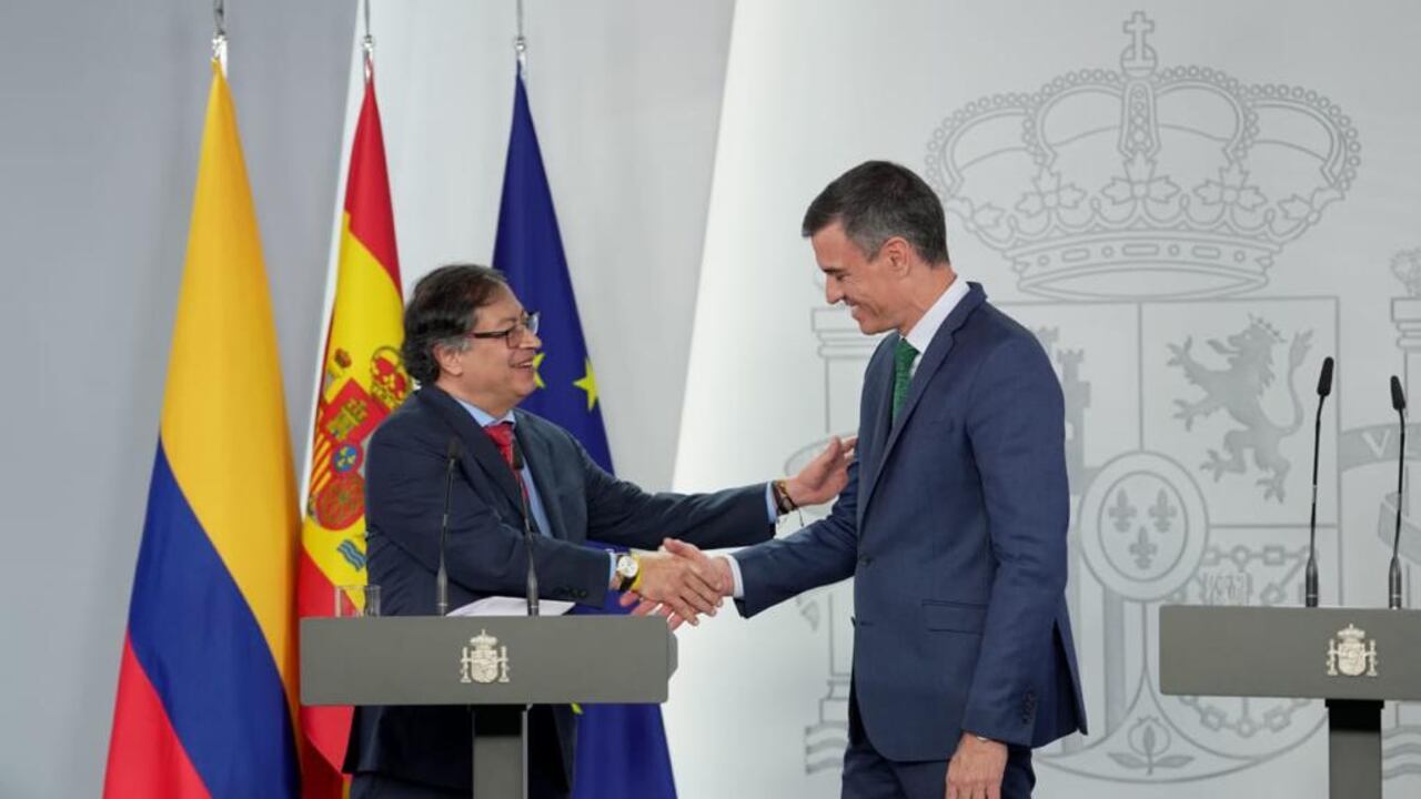 El presidente Gustavo Petro y el presidente del gobierno español, Pedro Sánchez, hicieron varios anuncios sobre acuerdos bilaterales.
