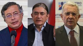 Gustavo Petro, Gustavo Bolívar y Álvaro Uribe.