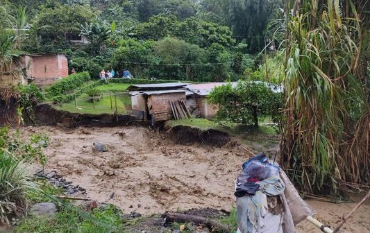 En la zona se reportan 18 familias afectadas directamente por las lluvias