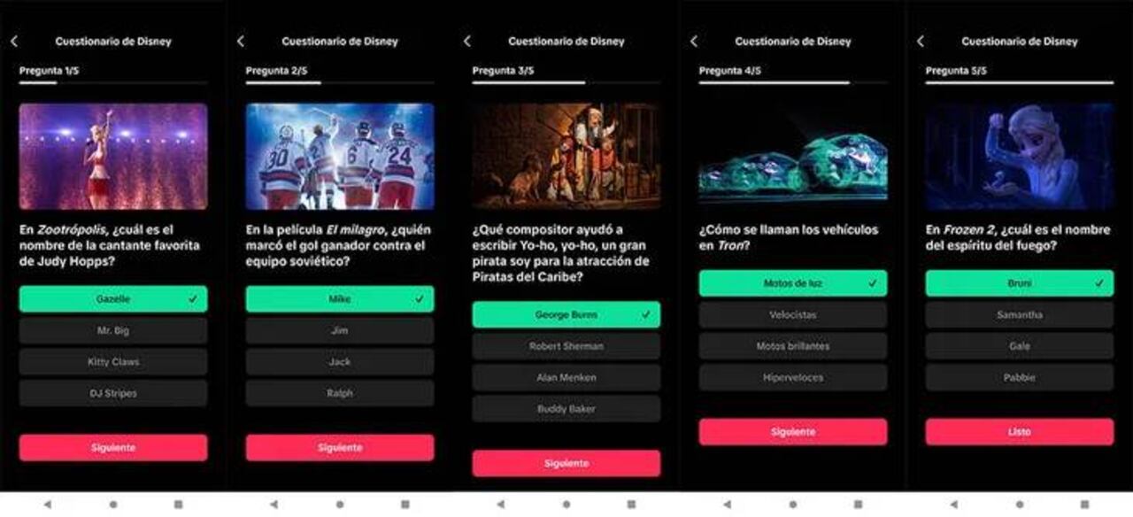 El cuestionario de Disney 100 en TikTok anima a los fans de la marca a conseguir cartas de personajes de varias franquicias.
