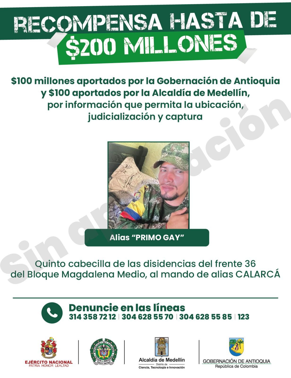 Alias Primo Gay, cabecilla de las disidencias de las Farc de alias Calarcá.