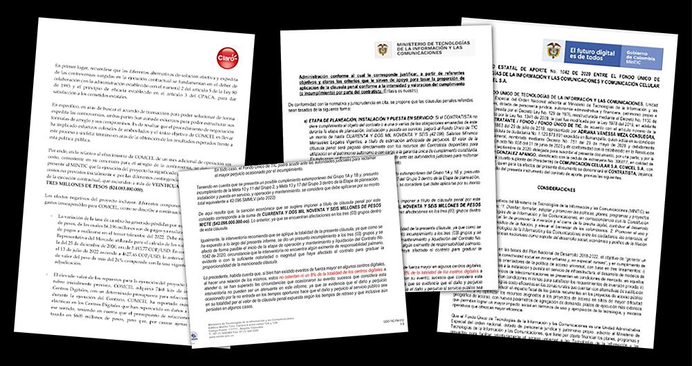   SEMANA accedió a documentos del MinTIC, la interventoría y Claro referentes al contrato.