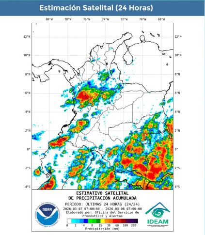 Pronóstico del clima para las próximas 24 horas.