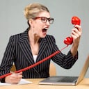 Angry businesswoman
