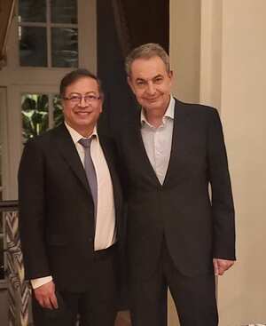 Gustavo Petro y José Luis Rodríguez Zapatero.