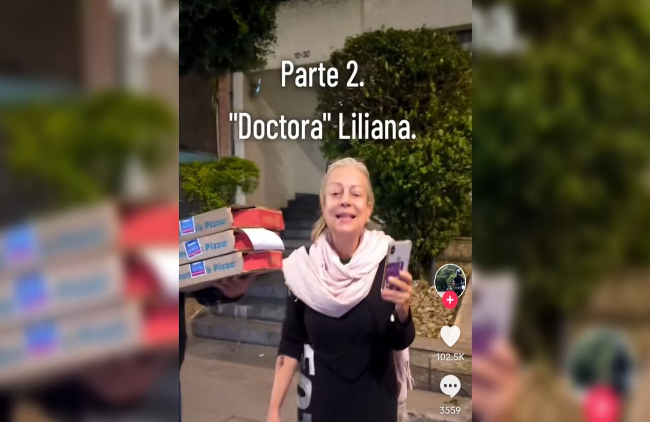 Las imágenes de "Liliana" que publicó en TikTok el joven agredido
