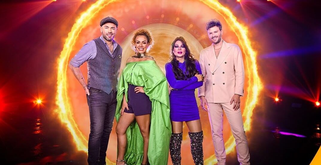 Maía, Santiago Cruz, Marbelle y Gusi son los mentores de 'La descarga'.