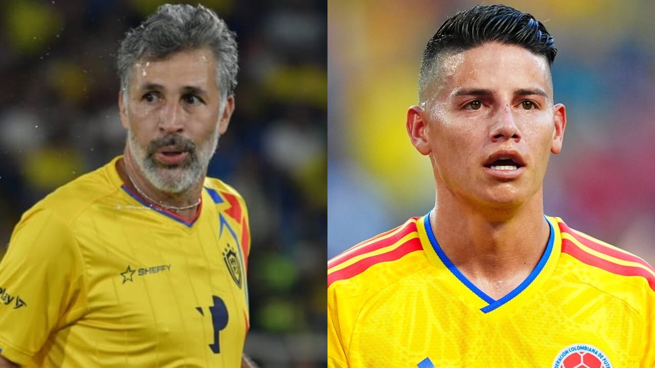 Mario Alberto Yepes y James Rodríguez.