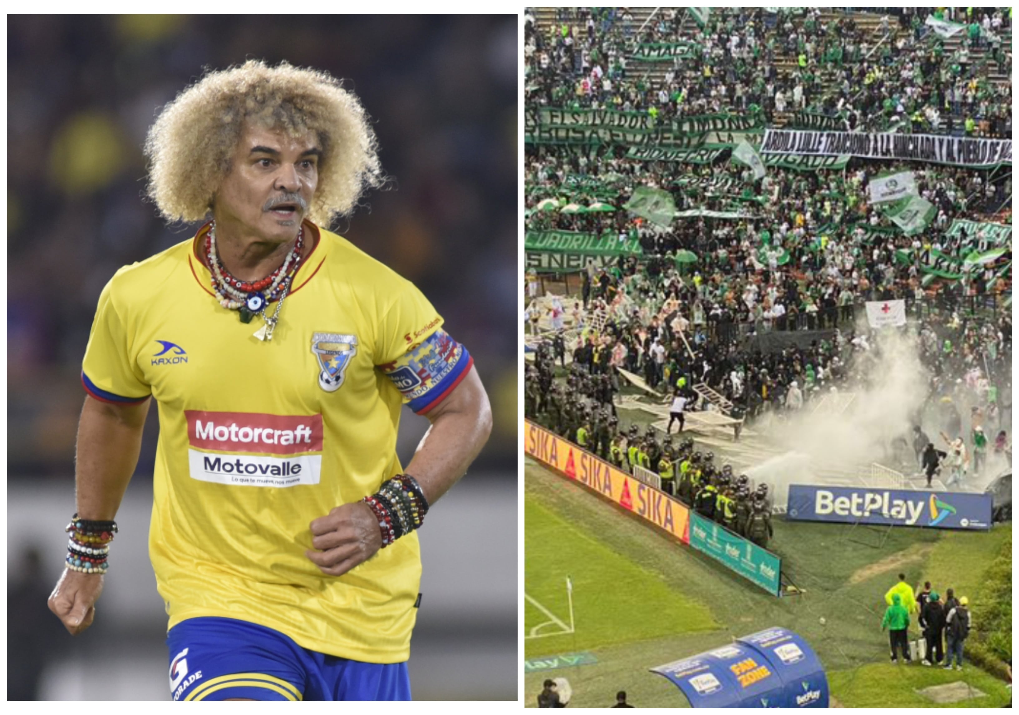 Carlos el Pibe Valderrama rechaza los desmanes que protagonizaron Los del Sur en el estadio Atanasio Girardot.
