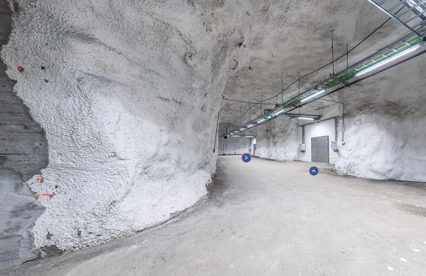 Este es uno de los túneles que conduce a las bóvedas donde se encuentran almacenadas las semillas.