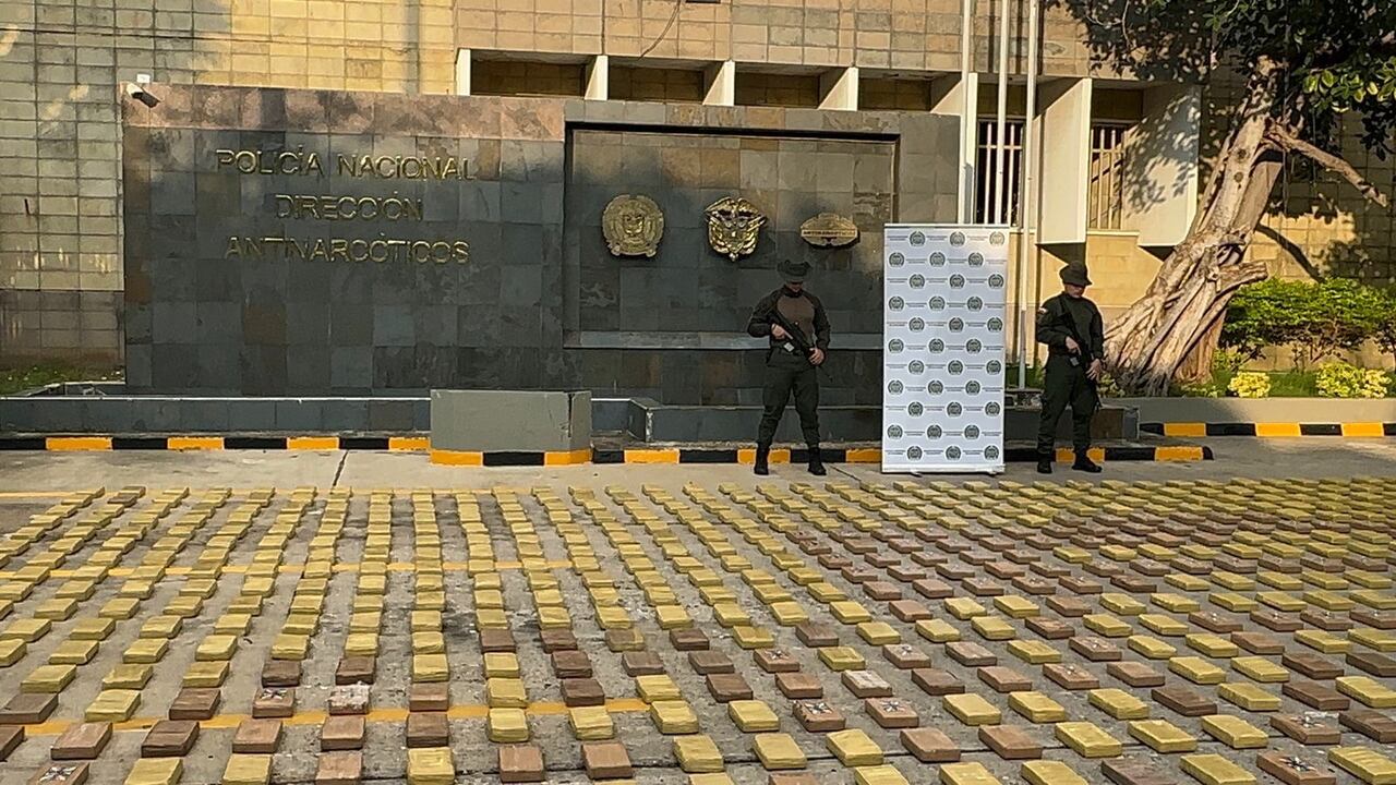Cargamento de cocaína decomisado en Cartagena.