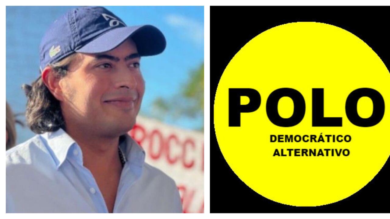 Nicolás Petro y el logo del Polo Democrático Alternativo