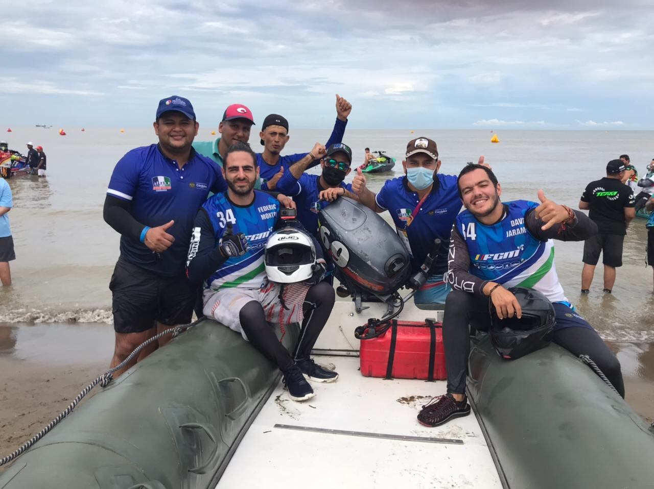 El departamento se quedó con el oro en la categoría de botes inflables - cuarto de milla y botes inflables - slalom.
