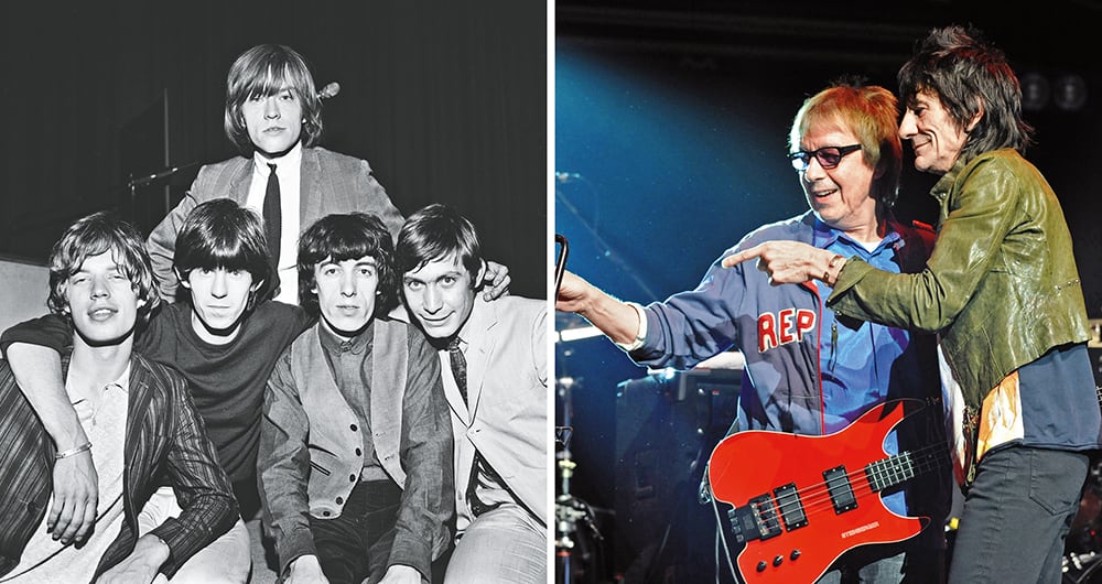  La banda original: Mick Jagger, vocalista; Brian Jones, quien murió ahogado en 1969; Keith Richards, guitarra; Bill Wyman, bajo, y Charlie Watts, batería.