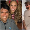 Shakira junto a su hermano Tonino y Gerard Piqué.