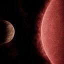 Concepto artístico del recién descubierto exoplaneta del tamaño de la Tierra SPECULOOS-3 b orbitando su estrella enana roja.