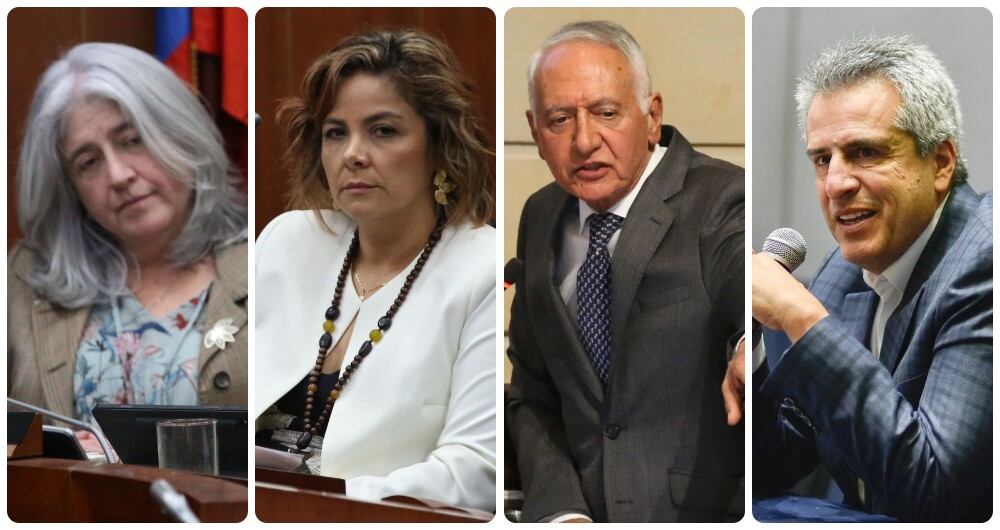 La ministra de Vivienda, Catalina Velasco; de Agricultura, Jennifer Mojica; el de Salud, Guillermo Alfonso Jaramillo y el ministro del Interior, Luis Fernando Velasco.