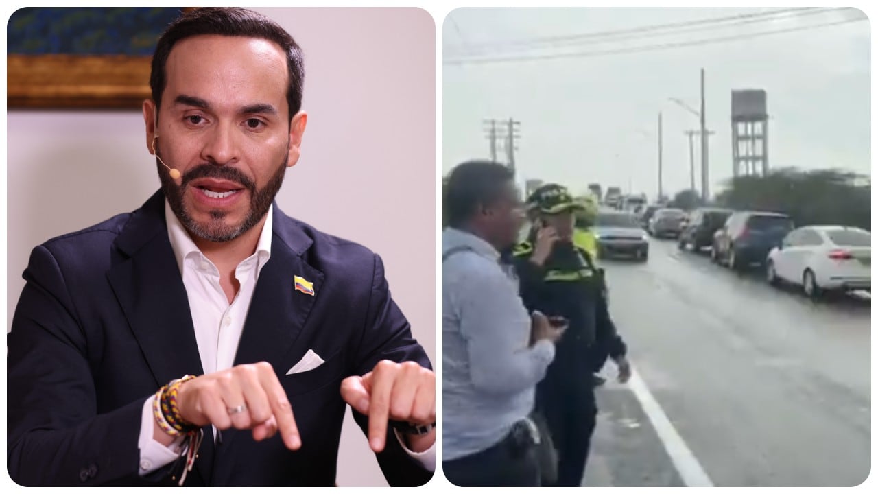 El presidente Abelardo De La Espriella pidió levantar un bloqueo de una vía en el Atlántico.