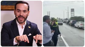 El presidente Abelardo De La Espriella pidió levantar un bloqueo de una vía en el Atlántico.