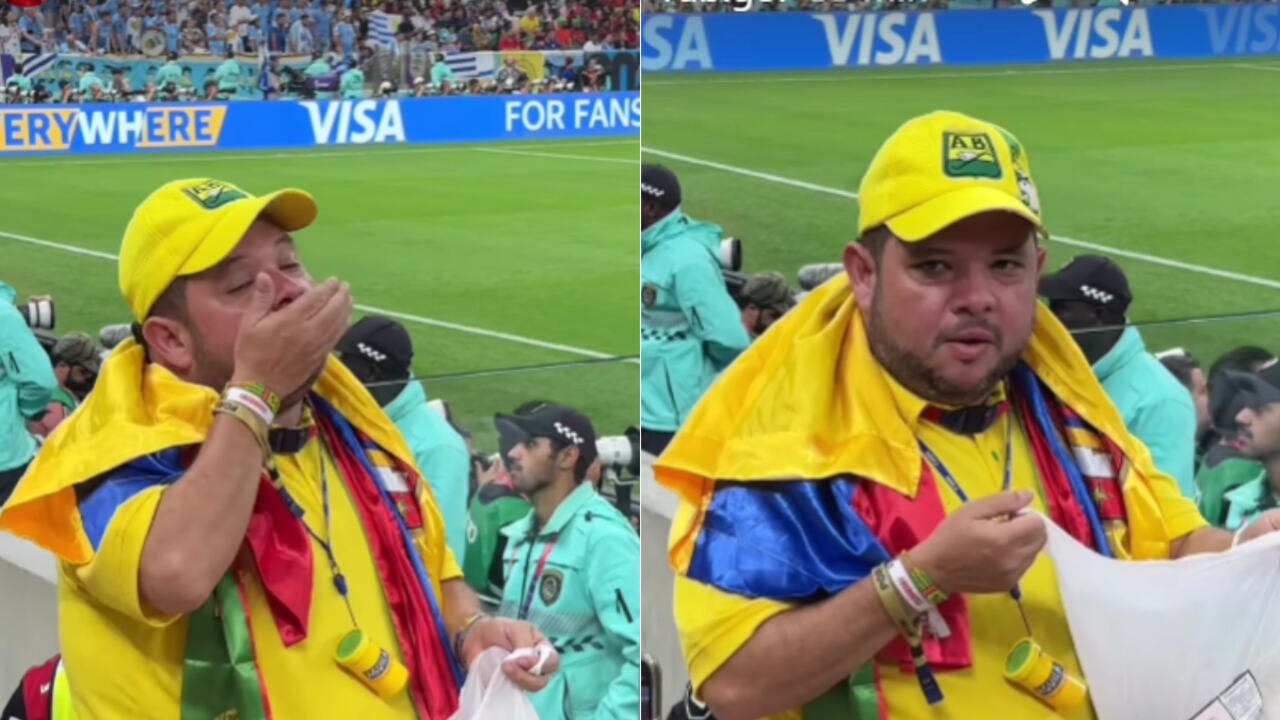 Hincha colombiano se llevó las hormigas culonas hasta Qatar.