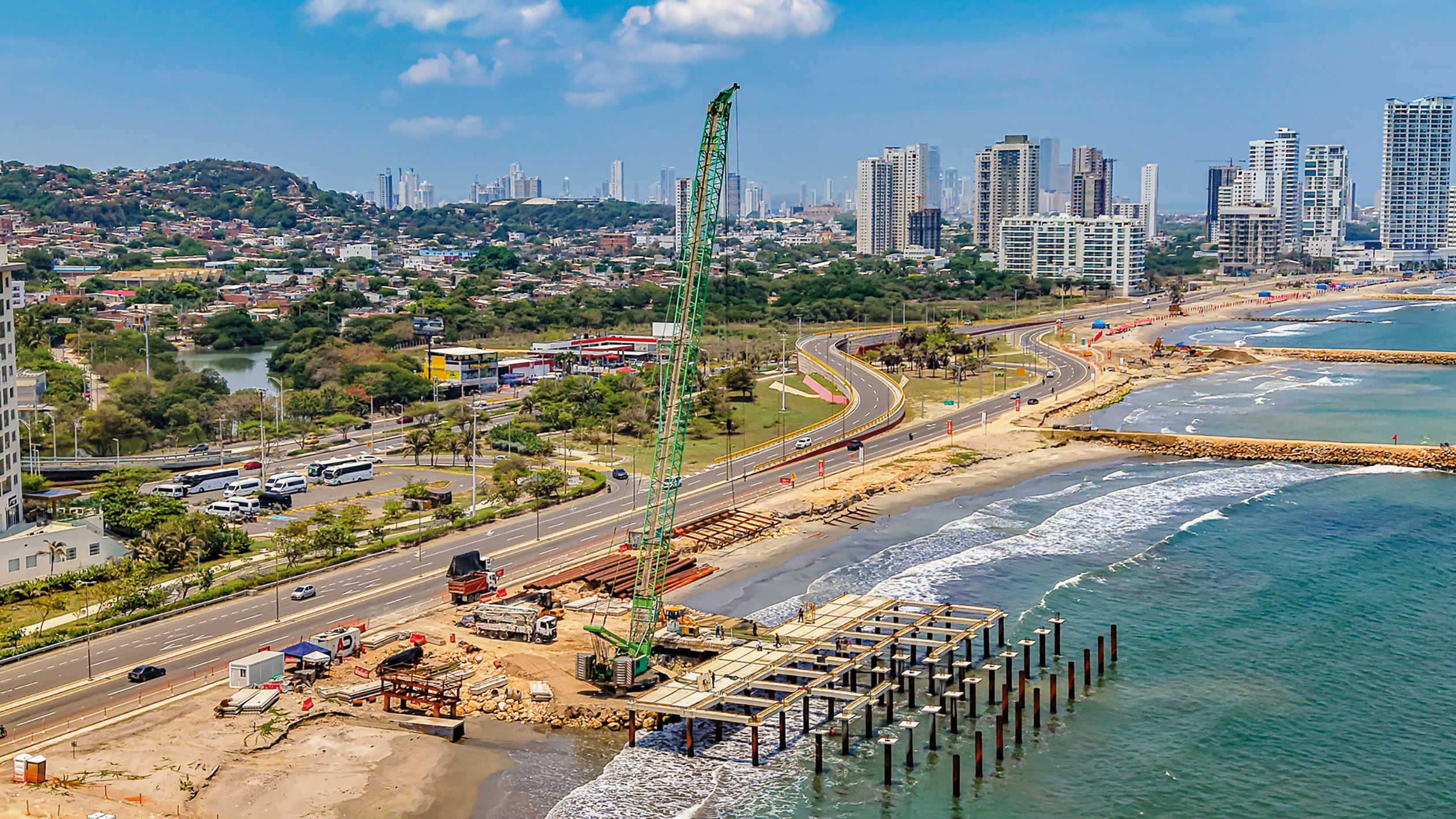 Gran Malecón del Mar, una obra que avanza a buen ritmo y que ya reporta más del 50 por ciento de avance.