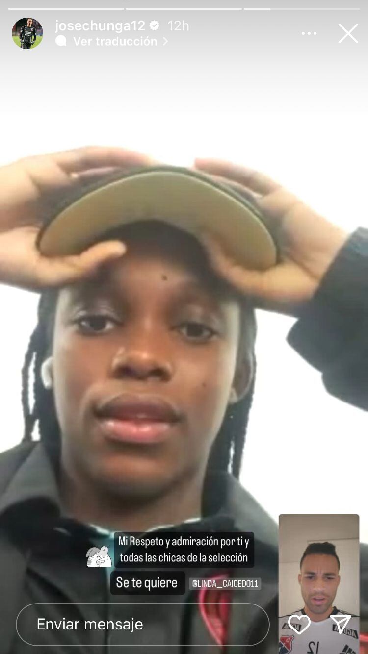 José Luis Chunga aseguró que admira mucho a Linda Caicedo