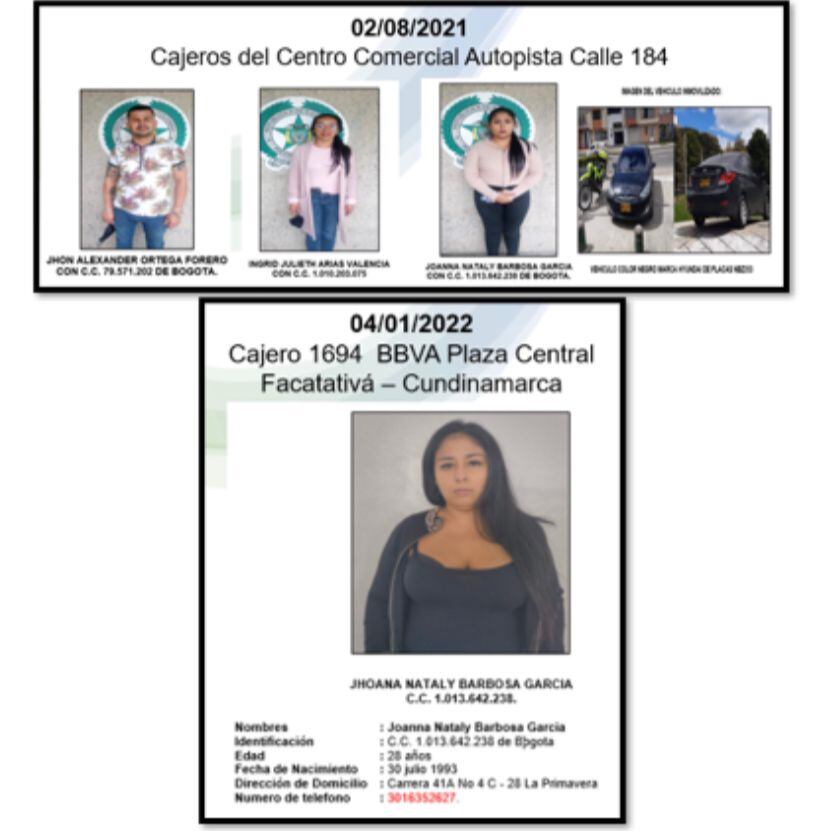 Descarada banda de asaltantes en cajeros automáticos de Bogotá quería llegar a las 100 víctimas. Se robaron más de 300 millones de pesos