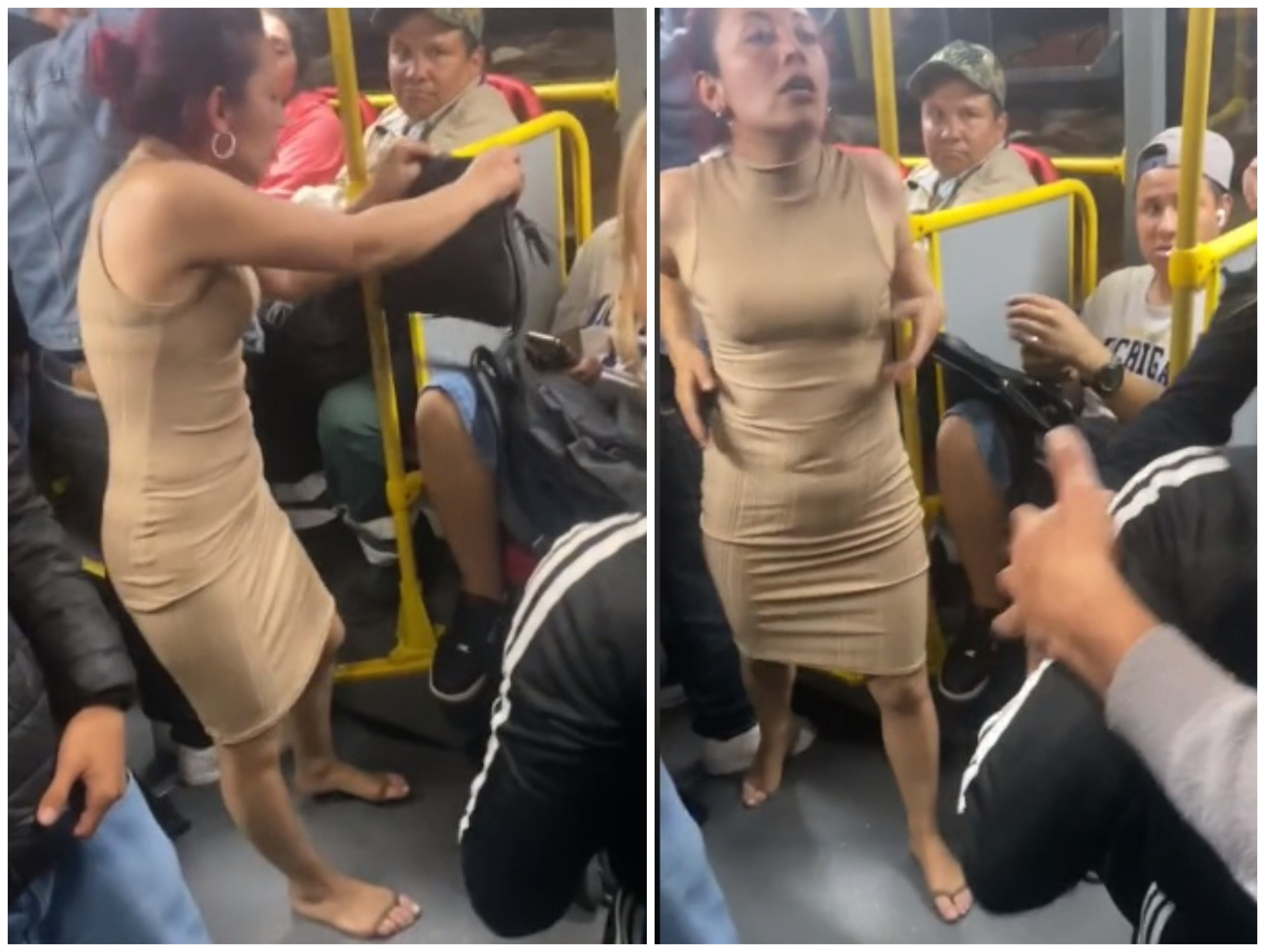 Mujeres protagonizaron un acto de intolerancia en TransMilenio.
