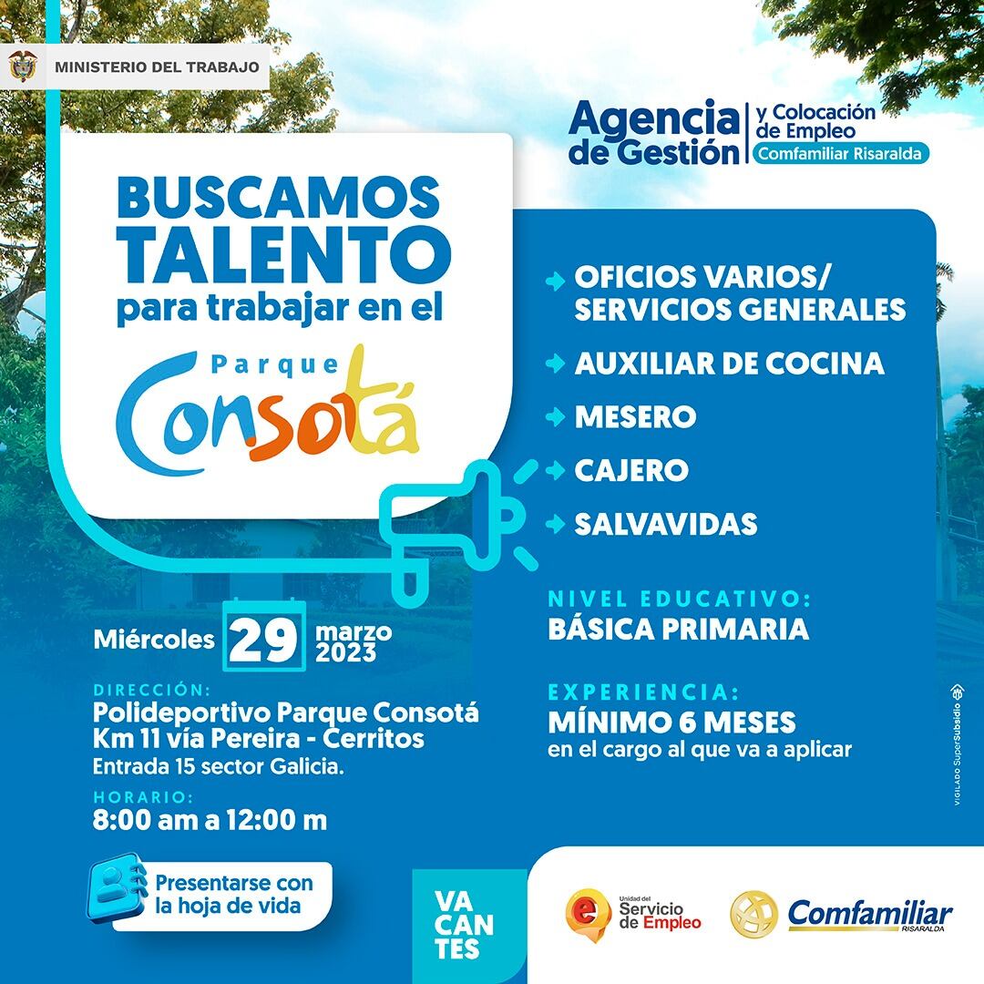 La selección del personal será el miércoles 29 de marzo