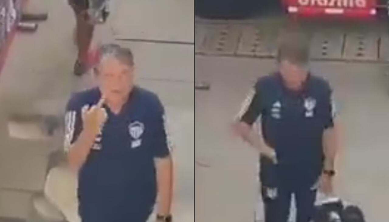 Bolillo Gómez y su polémico gesto a la hinchada de Junior.