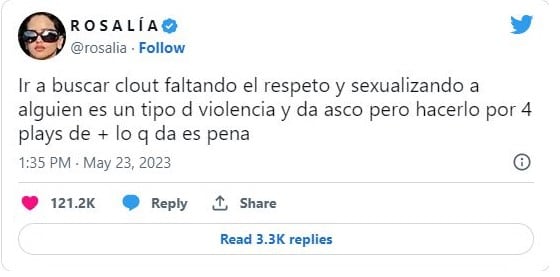 La cantante se refirió a lo sucedido con un montaje