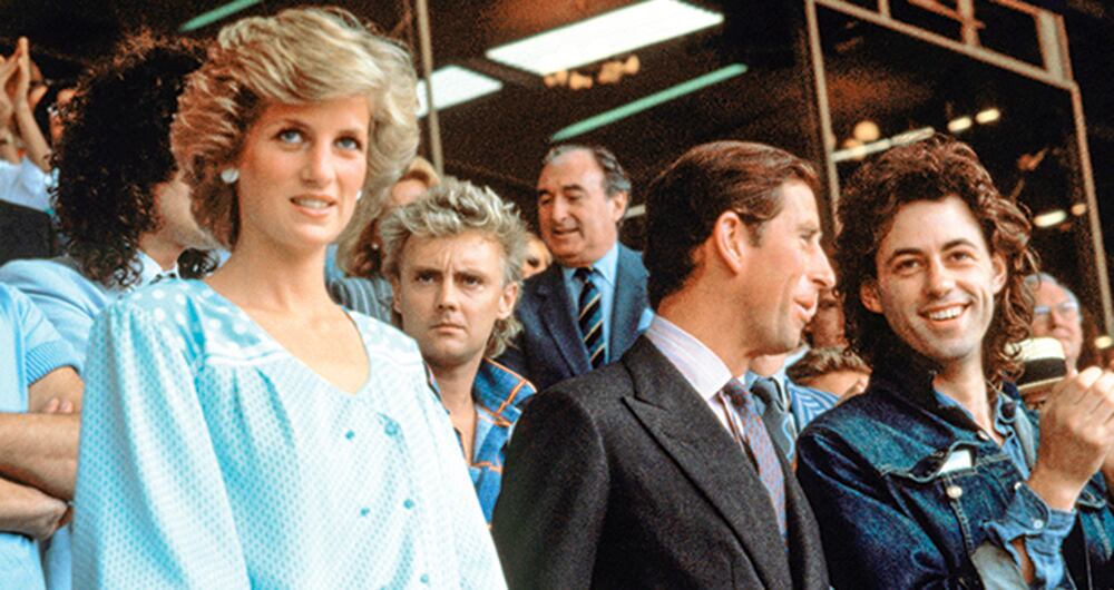 el príncipe Carlos y la princesa Diana en el palco real.