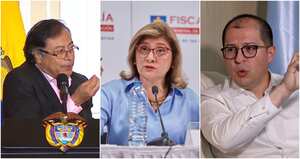Presidente Gustavo Petro, vicefiscal Martha Mancera y el fiscal General Francisco Barbosa
