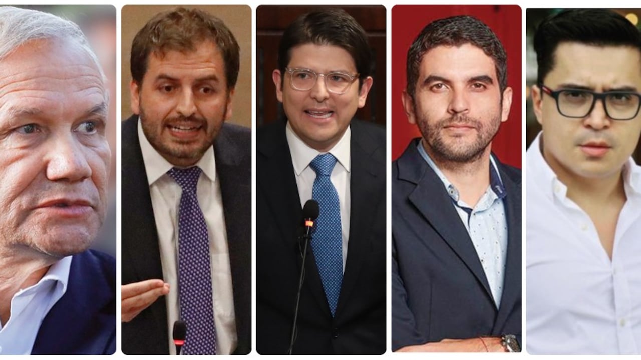 Carlos Ramón González, Andrés Forero, Miguel Uribe, Hernán Cadavid y Beto Coral.