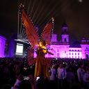 LUCES NAVIDAD, GENTE, PLAZA DE BOLÍVAR, GORROS NAVIDAD