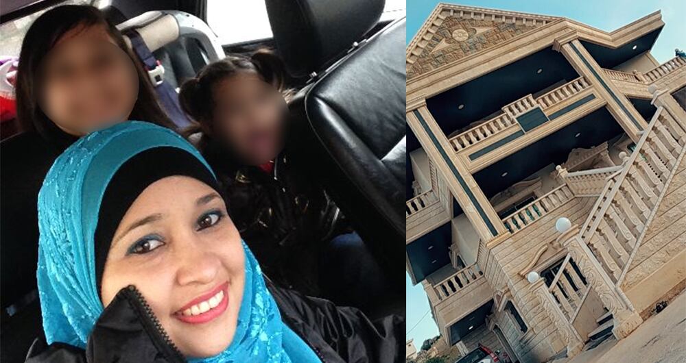 Grey Mayerlis Sierra asegura que ella y sus hijas tuvieron que compartir la casa de Alí en Baqqa, Líbano (derecha) con la nueva esposa del joven musulmán, relegando a la colombiana al garaje, sin posibilidad de irse a vivir a otro lado.