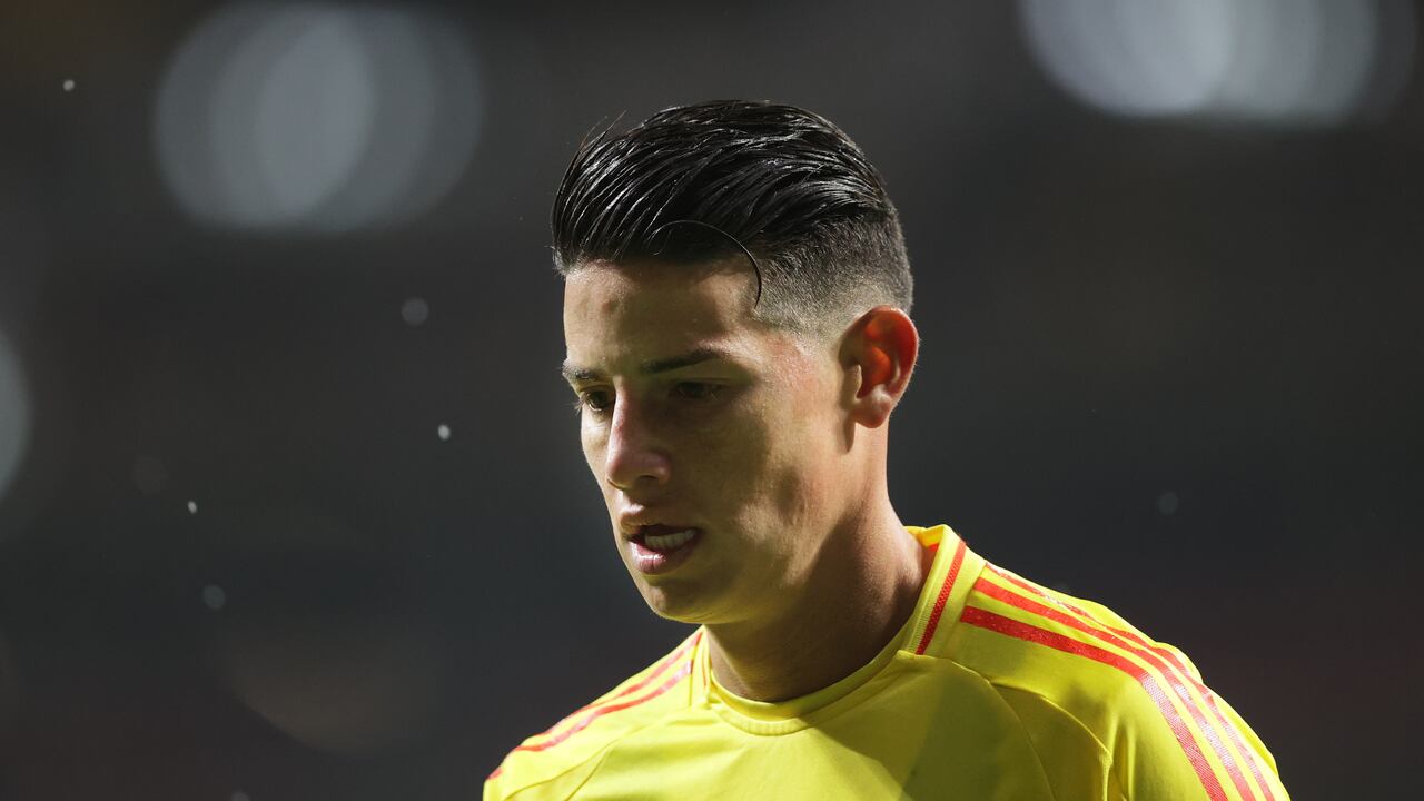 MADRID, SPAIN - MARCH 26: James Rodriguez of Colombia looks on during the friendly match between Romania and Colombia at Civitas Metropolitan Stadium on March 26, 2024 in Madrid, Spain. (Photo by Gonzalo Arroyo Moreno/Getty Images) (Photo by Gonzalo Arroyo Moreno/Getty Images)