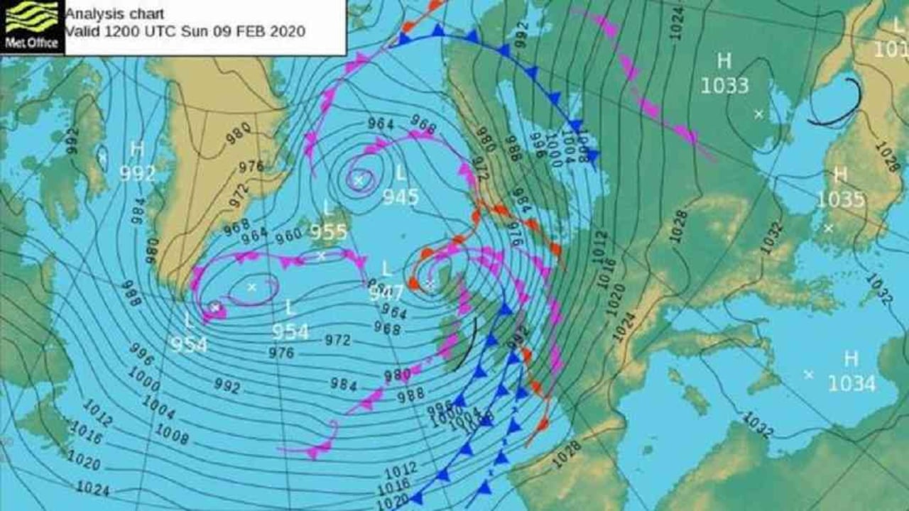 Las tormentas Ciaria y Dennis que azotaron a Reino Unido causaron enormes daños por el viento y las inundaciones. Imagen cortesía de MET Office.