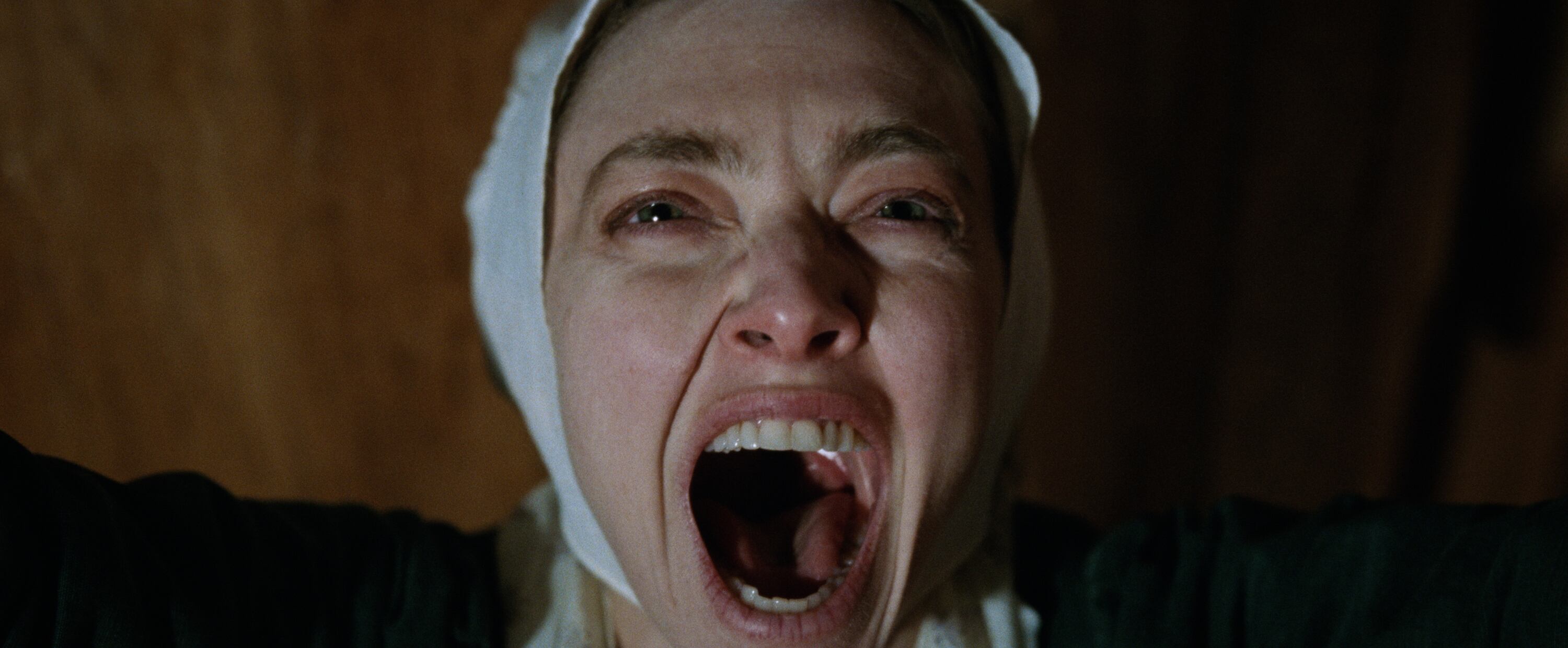 Amanda Seyfried y reparto en 'El Testimonio de Ann Lee'. Foto: © 2025 Searchlight Pictures.