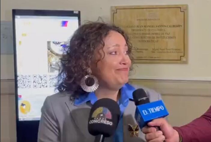 Reacción de Angélica Lozano ante pérdida por presidencia del senado