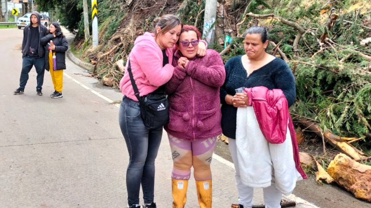 Luz Ángela Ríos, esposa de una de las víctimas que dejan las lluvias en La Calera.